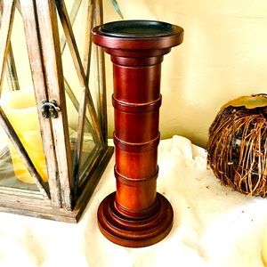 Farmhouse rustic brown wood style candle sconce holder fireplace cozy co…